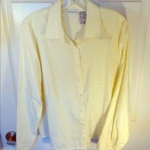 White Stag Button Down Shirt Pastel Yellow Large